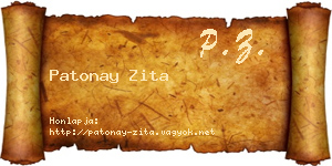 Patonay Zita névjegykártya